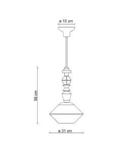 Lampada a sospensione Lariat Ø 31 a catena di perle in ceramica multicolore, E27 | Ferroluce -FERROLUCE 2