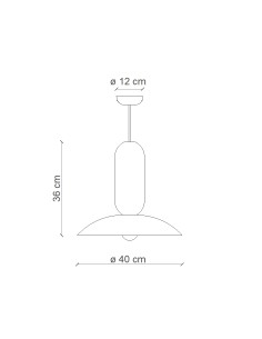 Lampada a sospensione Pau Ø 40 in ceramica multicolore con cavo in cotone, E27 | Ferroluce -FERROLUCE 2