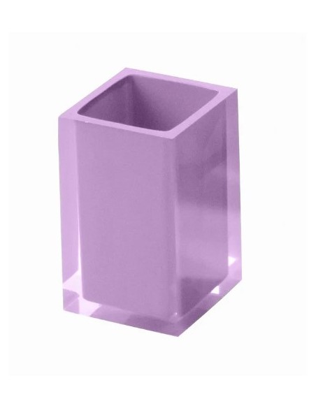 Bicchiere portaspazzolini Rainbow in resina lilla | Gedy -GEDY