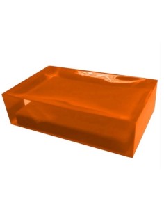 Portasapone da appoggio Rainbow in resina arancio, 11 x 7 x 3 cm | Gedy -GEDY