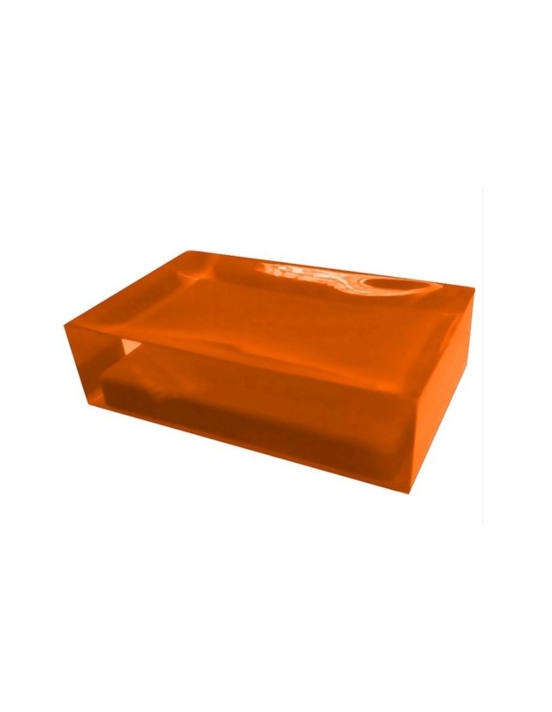 Portasapone da appoggio Rainbow in resina arancio, 11 x 7 x 3 cm | Gedy -GEDY