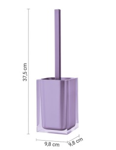 Portascopino da appoggio Rainbow in resina lilla con setole, 9,8x9,8x37,5 cm | Gedy -GEDY 2