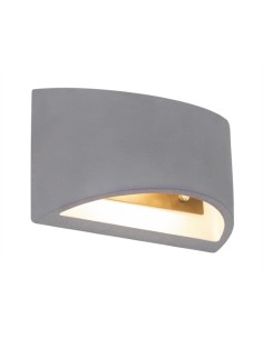 Applique Timo 20 cm in cemento grigio, minimale, luce alto/basso, G9 | Globo -GLOBO LIGHTING