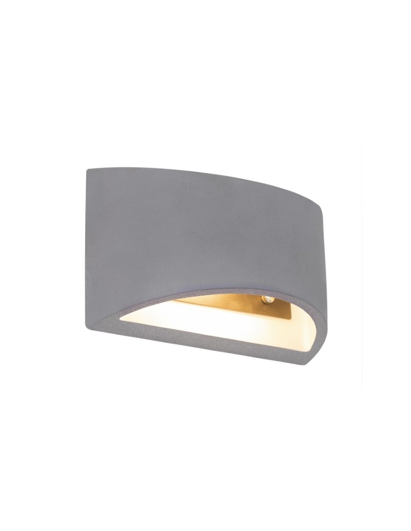 Applique Timo 20 cm in cemento grigio, minimale, luce alto/basso, G9 | Globo -GLOBO LIGHTING