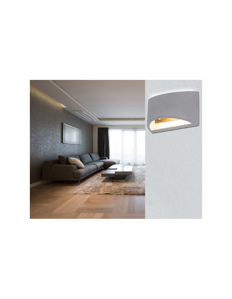 Applique Timo 20 cm in cemento grigio, minimale, luce alto/basso, G9 | Globo -GLOBO LIGHTING