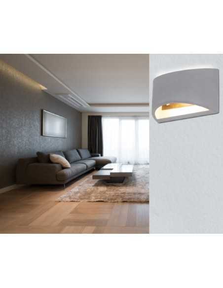 Applique Timo 20 cm in cemento grigio, minimale, luce alto/basso, G9 | Globo -GLOBO LIGHTING