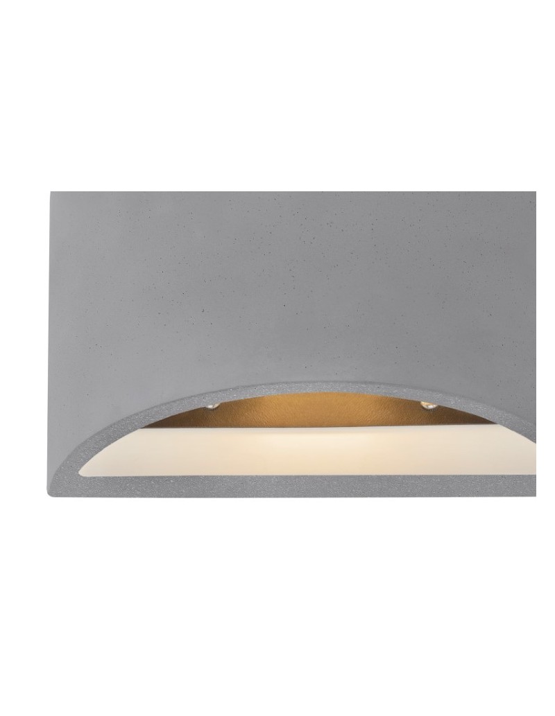 Applique Timo 20 cm in cemento grigio, minimale, luce alto/basso, G9 | Globo -GLOBO LIGHTING