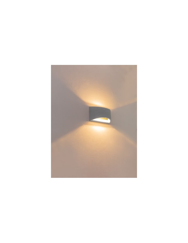 Applique Timo 20 cm in cemento grigio, minimale, luce alto/basso, G9 | Globo -GLOBO LIGHTING