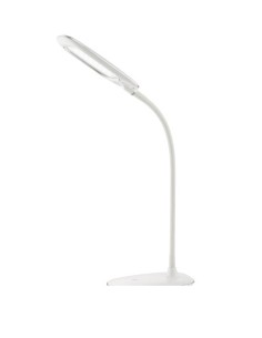 Lampada da scrivania LED Minea bianca e cromo con touch dimmer, 5 W | Globo Lighting -GLOBO LIGHTING