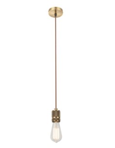 Lampada a sospensione Oliver Ø 10 in metallo antracite e ottone opaco, E27 | Globo -GLOBO LIGHTING