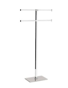 Piantana portasciugamani Rainbow in acciaio inox e resina tortora, 40,4x15,5x83,7 cm | Gedy -GEDY