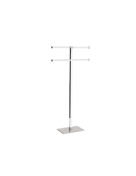 Piantana portasciugamani Rainbow in acciaio inox e resina tortora, 40,4x15,5x83,7 cm | Gedy -GEDY