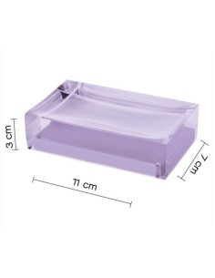 Portasapone da appoggio Rainbow in resina lilla, 11 x 7 x 3 cm | Gedy -GEDY 2