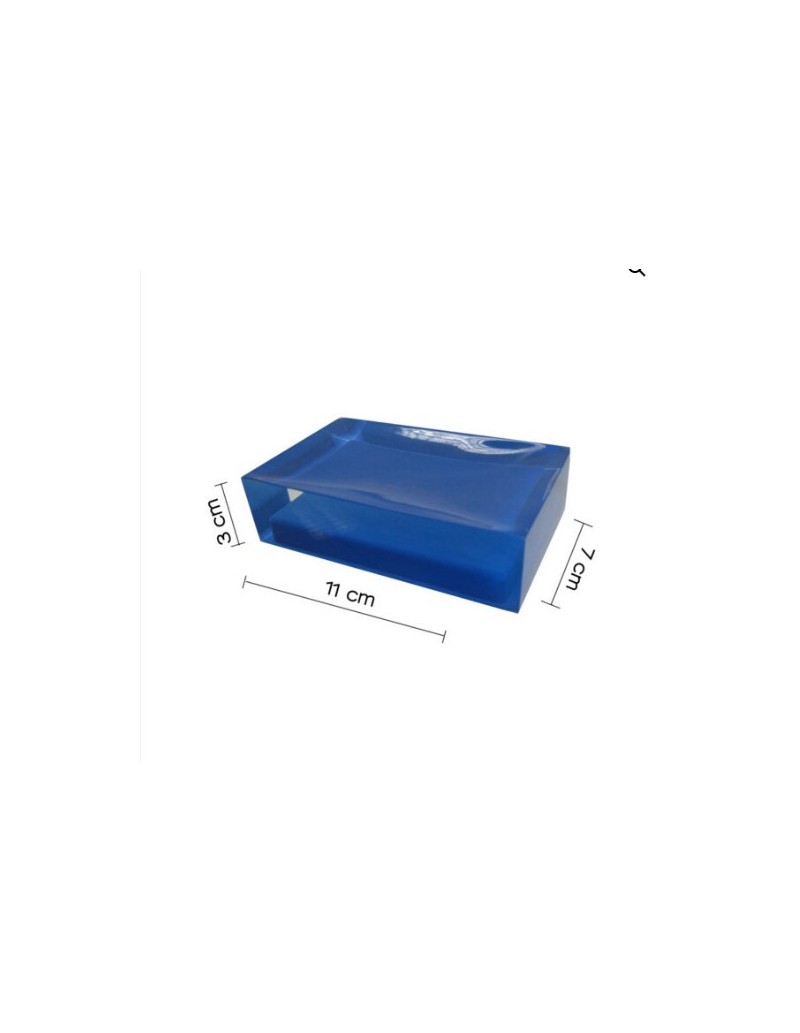 Portasapone da appoggio Rainbow in resina blu, 11 x 7 x 3 cm | Gedy -GEDY