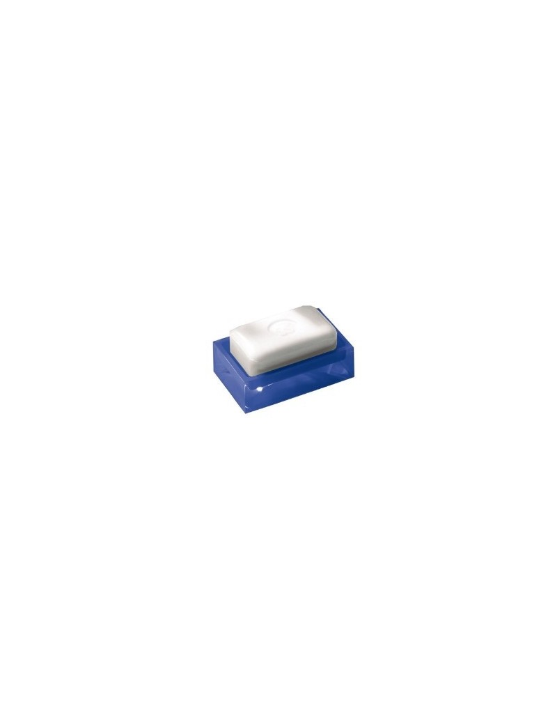 Portasapone da appoggio Rainbow in resina blu, 11 x 7 x 3 cm | Gedy -GEDY