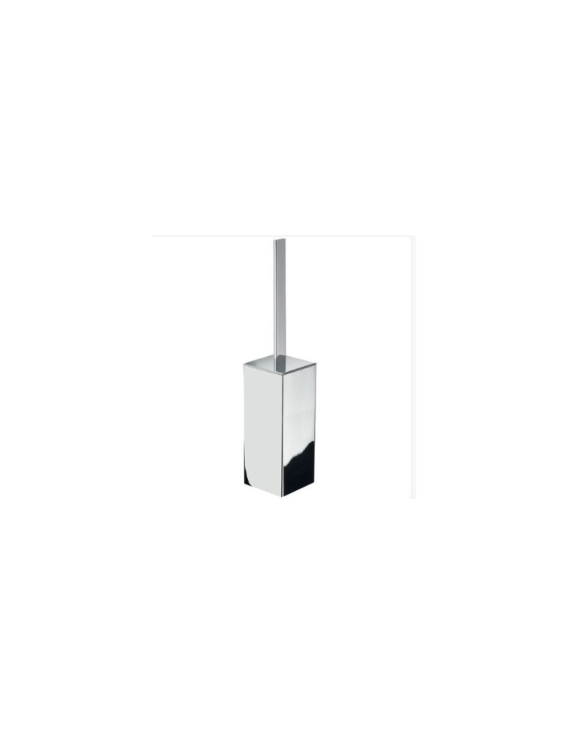 Portascopino da terra Lounge in Cromall® cromo lucido, 8x8x40,4 cm | Gedy -GEDY