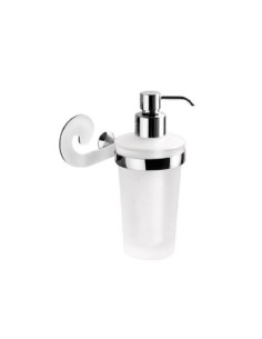 Dosatore sapone liquido con contenitore in vetro Sissi cromo, da parete | Gedy -GEDY