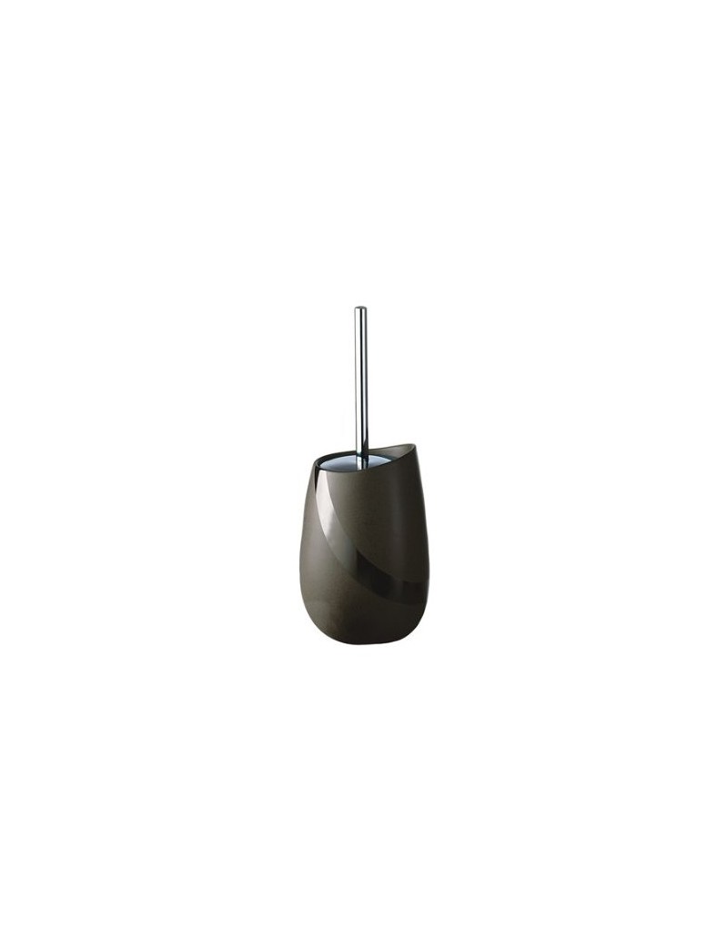 Scopino da appoggio Stone in ceramica moka con manico cromo | Gedy -GEDY