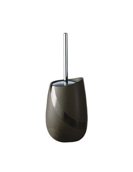 Scopino da appoggio Stone in ceramica moka con manico cromo | Gedy -GEDY