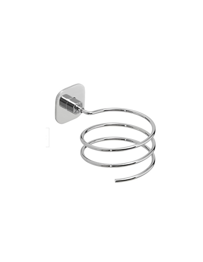 Porta asciugacapelli da parete Teide in Cromall® e acciaio inox cromo lucido | Gedy -GEDY