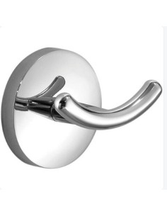 Appendino doppio da bagno Vermont in acciaio inox e Cromall® cromo, 7,5x5x6 cm | Gedy -GEDY