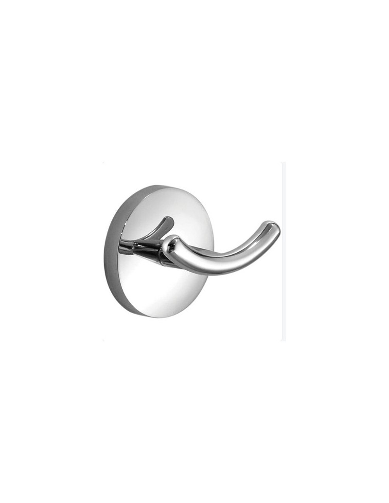 Appendino doppio da bagno Vermont in acciaio inox e Cromall® cromo, 7,5x5x6 cm | Gedy -GEDY