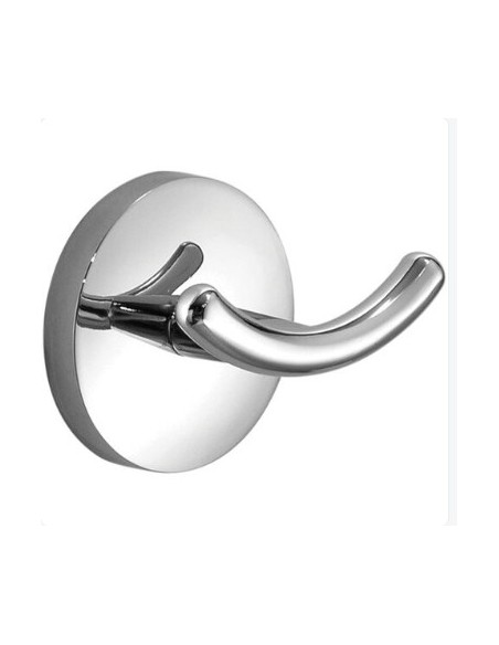 Appendino doppio da bagno Vermont in acciaio inox e Cromall® cromo, 7,5x5x6 cm | Gedy -GEDY