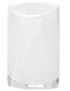 Porta spazzolini e dentifricio Twist in resina bianco, 12 x 8,5 x 8,5 cm | Gedy -GEDY