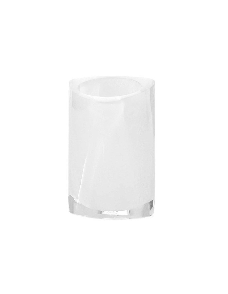 Porta spazzolini e dentifricio Twist in resina bianco, 12 x 8,5 x 8,5 cm | Gedy -GEDY