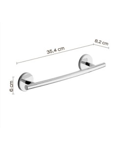 Portasalviette da parete Vermont 35 cm in ottone e Cromall cromato | Gedy -GEDY 2