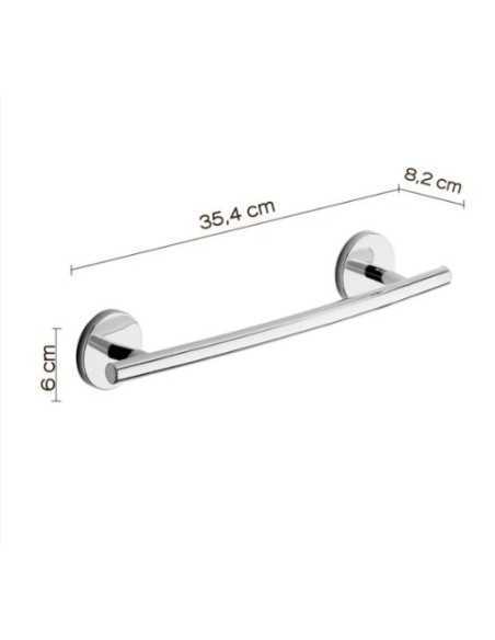Portasalviette da parete Vermont 35 cm in ottone e Cromall cromato | Gedy -GEDY