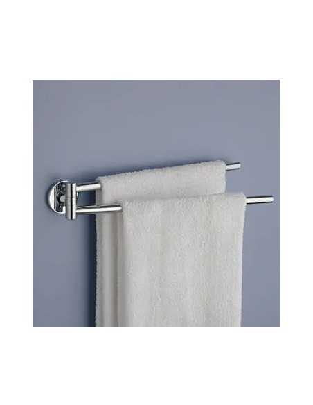 Portasalviette a snodo a due braccia Vermont cromo, da parete | Gedy -GEDY