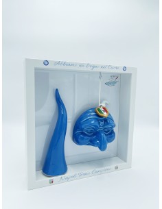 Quadro Napoli Campioni d'Italia 2022-23 con corno e Pulcinella, ceramica 27 cm | A Ciort -A CIORT