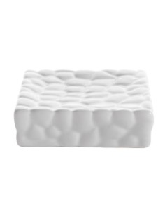 Portasapone quadrato da appoggio in ceramica bianca | Gedy -GEDY