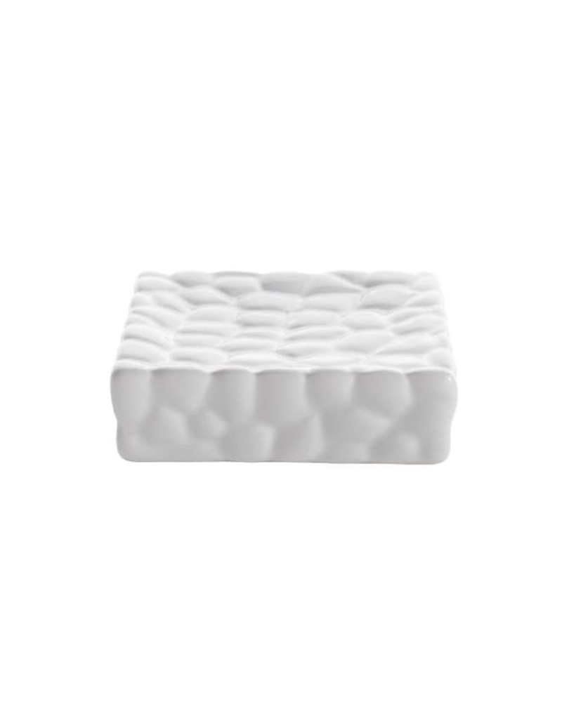 Portasapone quadrato da appoggio in ceramica bianca | Gedy -GEDY