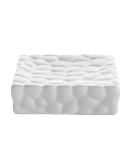 Portasapone quadrato da appoggio in ceramica bianca | Gedy -GEDY