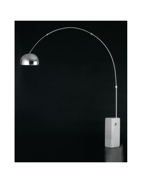 Lampada da terra ad arco Marina con base in marmo bianco, H 240 cm, E27 | GM Illuminazione -GM ILLUMINAZIONE