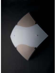 Plafoniera a vela Jolly 30 cm in vetro bianco e corda-tortora, 1 luce E27 | GM Illuminazione -GM ILLUMINAZIONE
