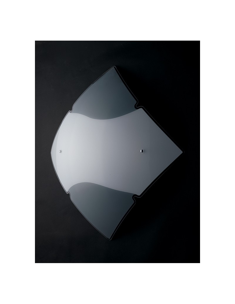 Plafoniera a vela Jolly 40 cm in vetro bianco e grigio, 2 luci E27 | GM Illuminazione -GM ILLUMINAZIONE