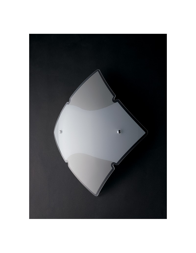 Plafoniera a vela Jolly 50 cm in vetro bianco e alabastro, 3 luci E27 | GM Illuminazione -GM ILLUMINAZIONE