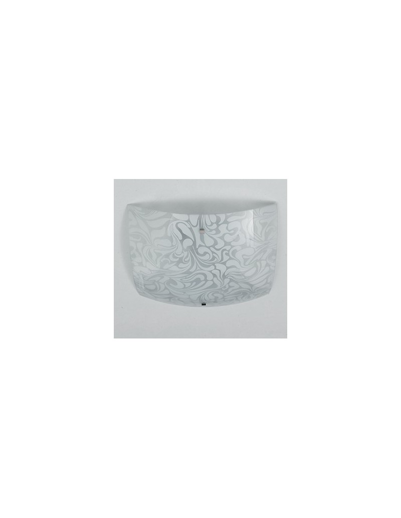 Plafoniera a vela Marmoriz 50 cm in vetro bianco damasco, 3 luci E27 | GM Illuminazione -GM ILLUMINAZIONE