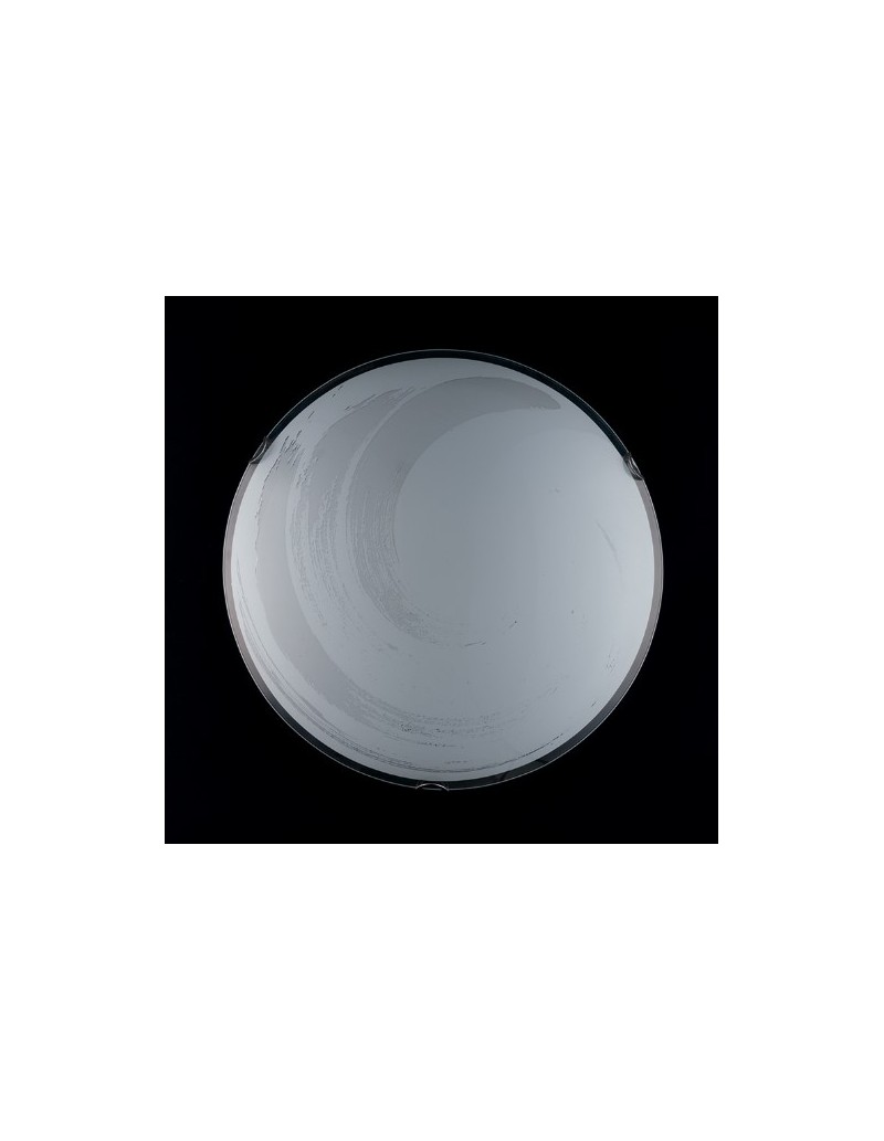 Plafoniera tonda Brio Ø 40 cm in vetro serigrafato, 2 luci E27 | GM Illuminazione -GM ILLUMINAZIONE