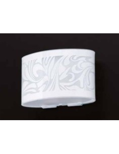 Applique Marmoriz a fascia 22 cm in vetro damasco bianco, 2 E27 | GM Illuminazione -GM ILLUMINAZIONE 2