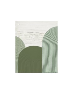 Quadro Green Curves 80x100 cm astratto archi verdi, dipinto a mano su tela | Agave -AGAVE