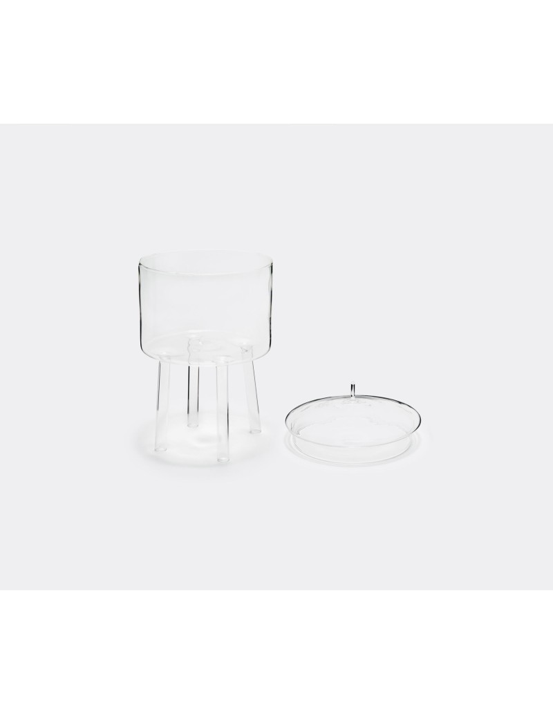 Water Tower alzata alta con coperchio in vetro borosilicato | Ichendorf -ICHEDORF