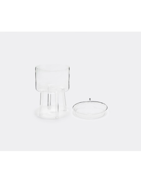 Water Tower alzata alta con coperchio in vetro borosilicato | Ichendorf -ICHEDORF