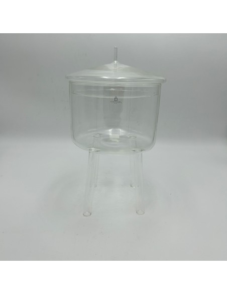 Water Tower alzata bassa con coperchio in vetro borosilicato | Ichendorf -ICHEDORF
