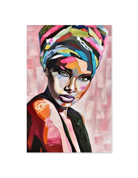 Quadro United Colors 80x120 cm donna con turbante, dipinto a mano su tela | Agave -AGAVE