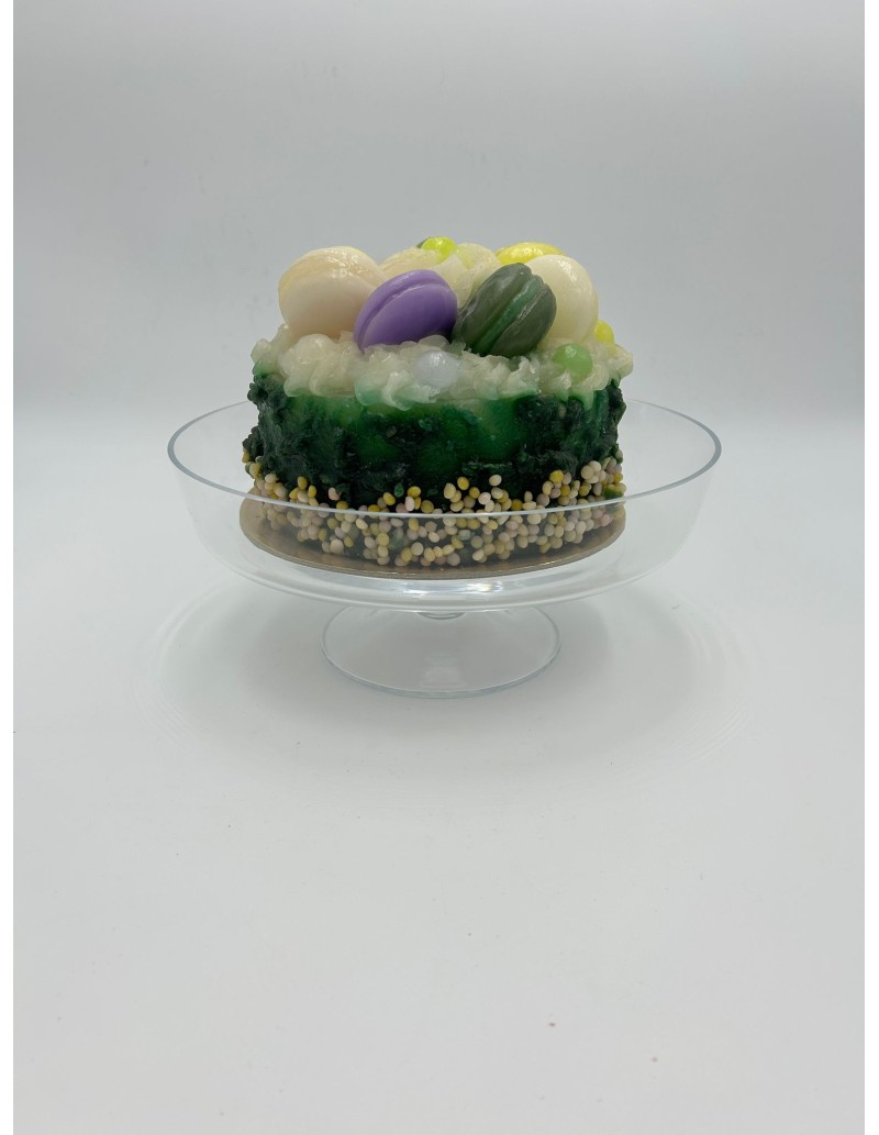 Candela decorativa a forma di torta con macarons in cera | Ego -EGO