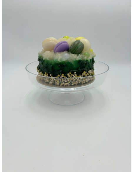 Candela decorativa a forma di torta con macarons in cera | Ego -EGO